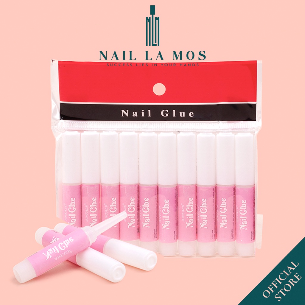 Set 10 tuýp keo dán móng giả Nail Glue chính hãng (loại tuýp nhỏ 2g tiện lợi)