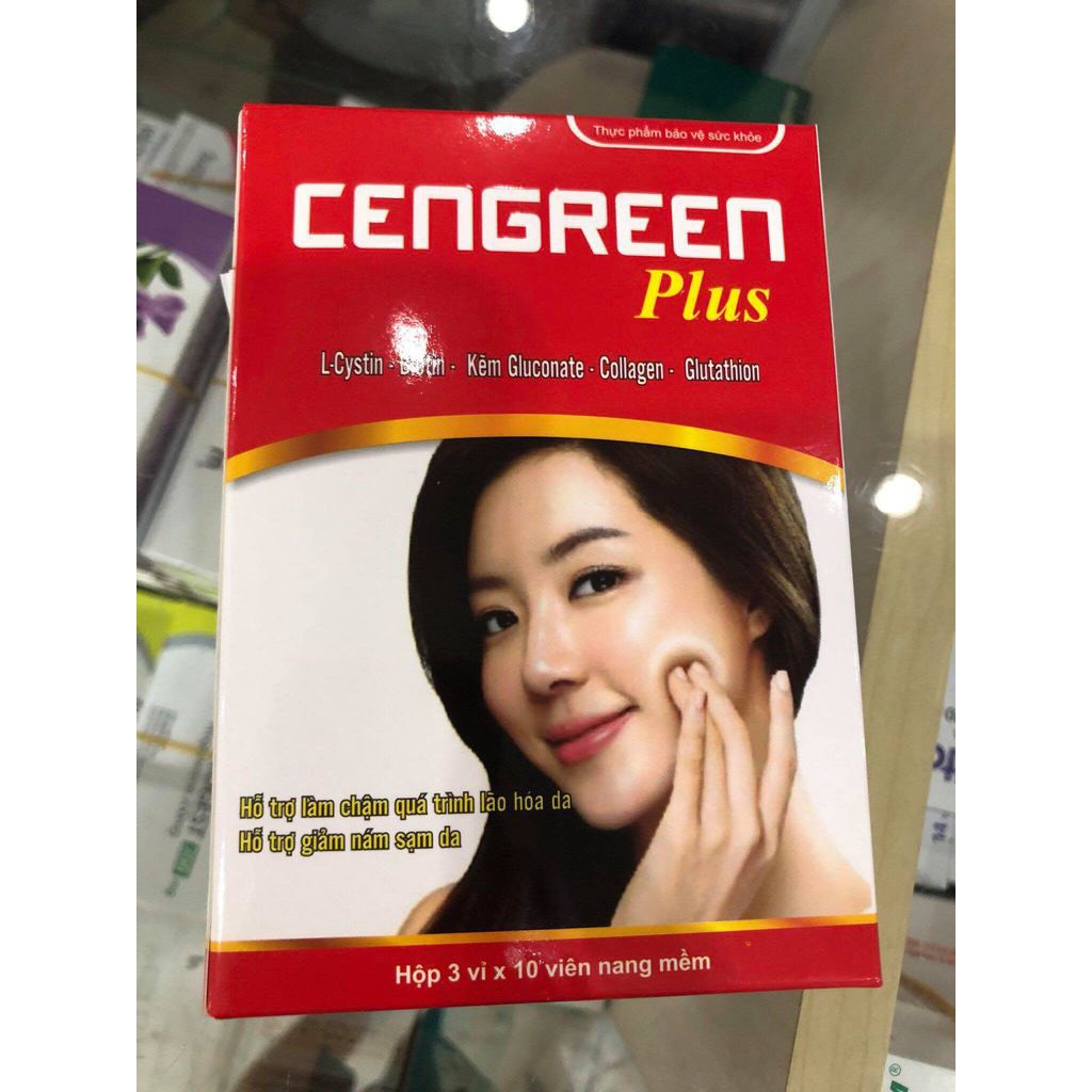 Cengreen Plus hộp 30 viên - Viên uống đẹp da tóc