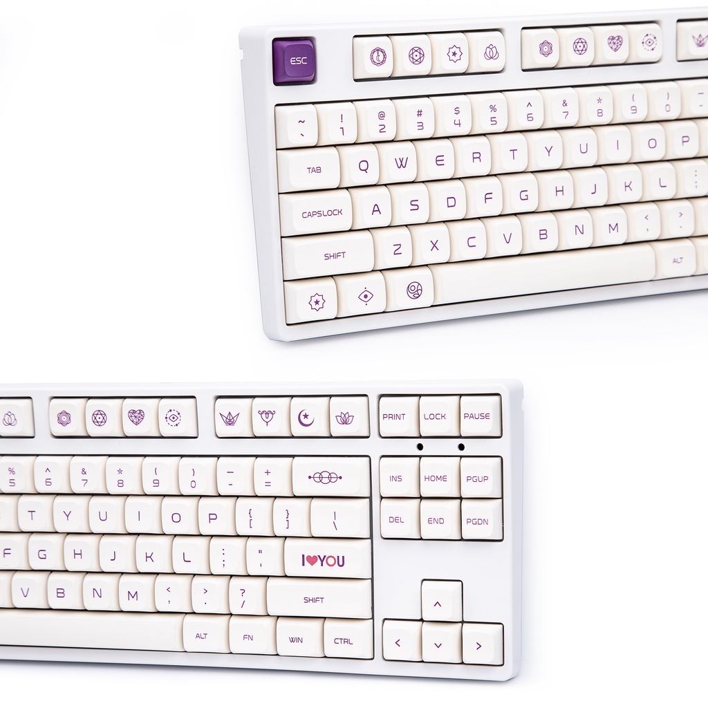 138 Phím Bộ XDA Cấu hình Bàn phím tùy chỉnh PBT ANSI Layout Keycaps Bộ cho Gateron Kailh Cherry MX Công tắc Bàn phím cơ
