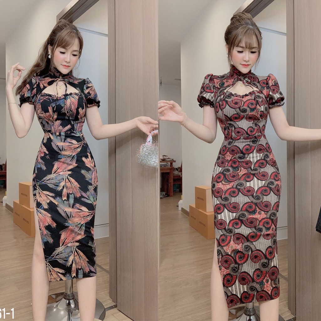 Đầm ôm body cổ tàu xẻ tà váy luôn mang đến cho phụ nữ một vẻ đẹp gợi cảm, trẻ trung | BigBuy360 - bigbuy360.vn