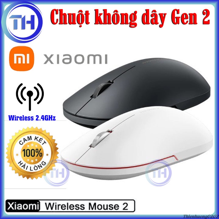 Chuột Xiaomi - Chuột Không Dây Xiaomi Gen 2 Wireless 2.4GHz Bấm Êm Siêu Bền Siêu Nhạy 1000DPI - BH 12 Tháng