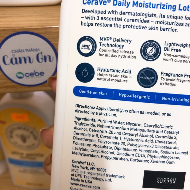 Kem dưỡng CeraVe Daily Moisturizing Lotion (355mL)