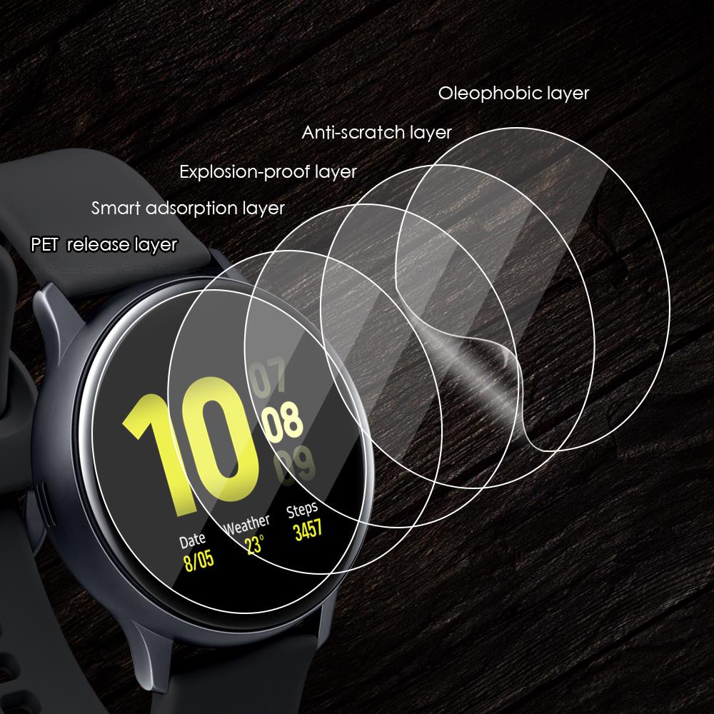 Miếng Dán Hydrogel Mềm HD Trong Suốt Bảo Vệ Màn Hình Đồng Hồ Thông Minh Galaxy Watch4 Watch Active2 40mm 44mm