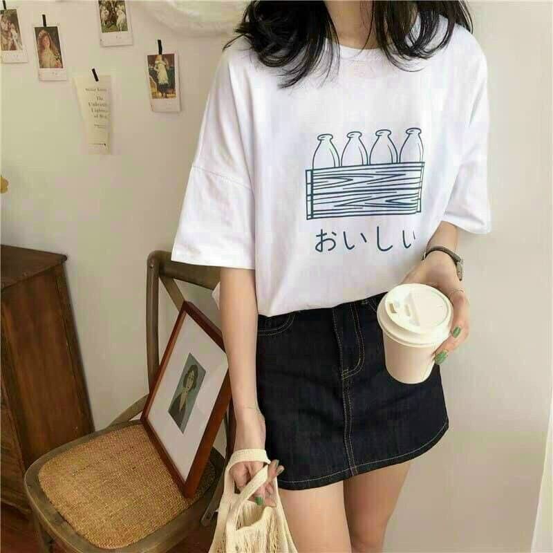 Áo thun tay lỡ nữ - freesize dưới 57kg SNT006