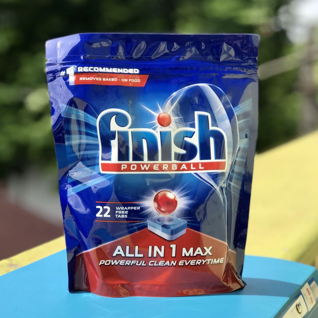 Viên rửa bát Finish All In 1 max túi 22 viên [Hàng Đức]