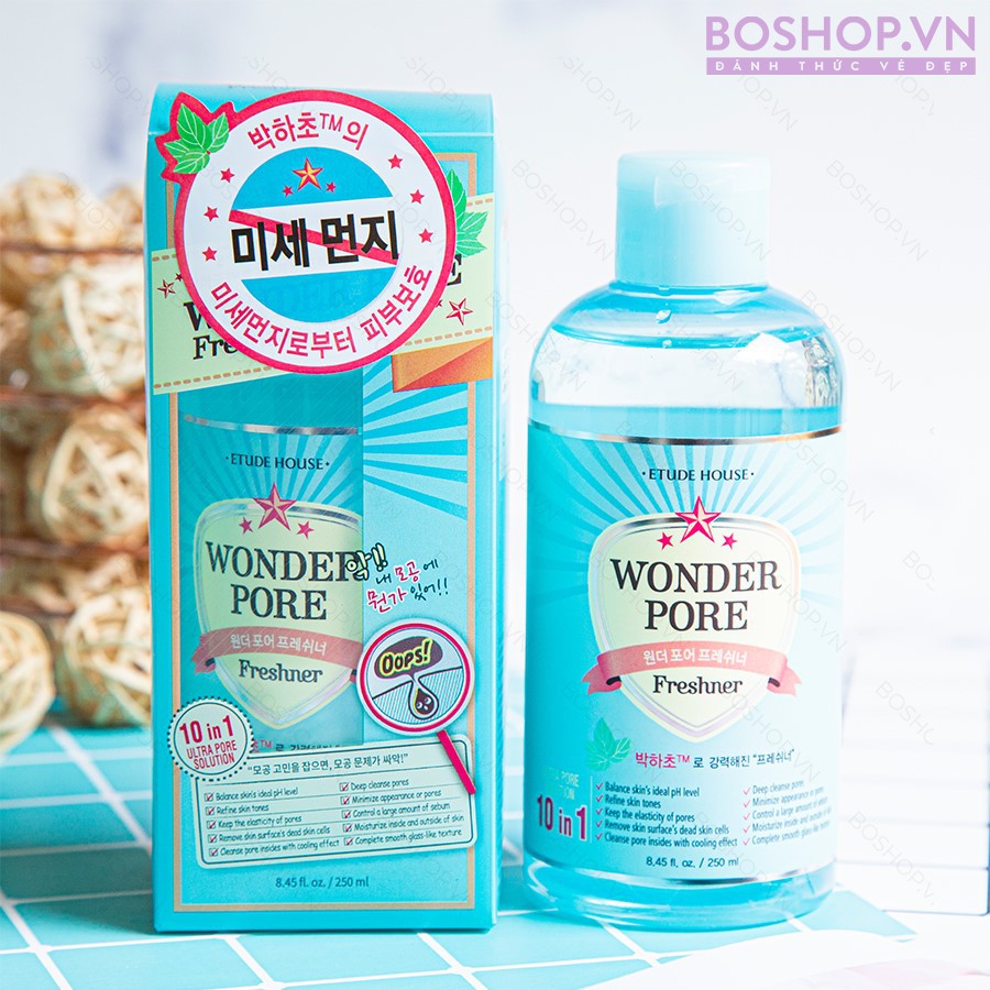 NƯỚC HOA HỒNG WONDER PORE FRESHNER 10 IN 1 250ML CHÍNH HÃNG - 4842