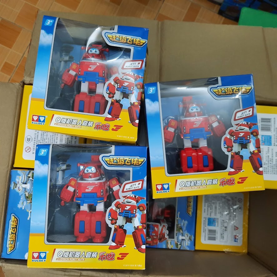 Jett tia chớp mini và robot cỡ nhở Đồ chơi đội bay siêu đẳng super wings