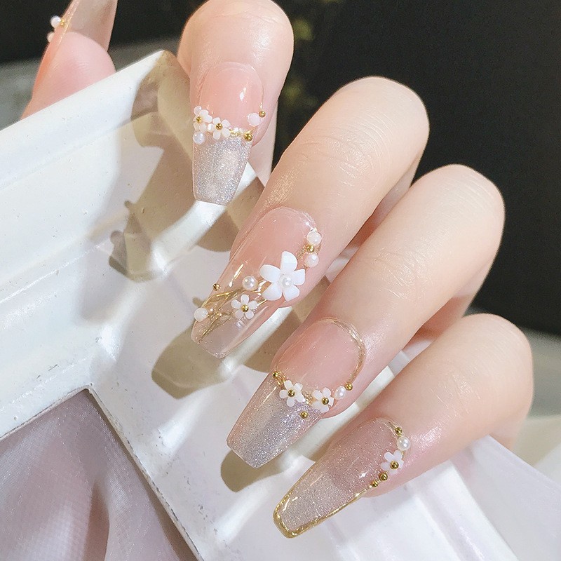 Hộp 6 Ngăn Đựng Hạt Đính Trang Trí Móng Tay Nghệ Thuật 3D DIY