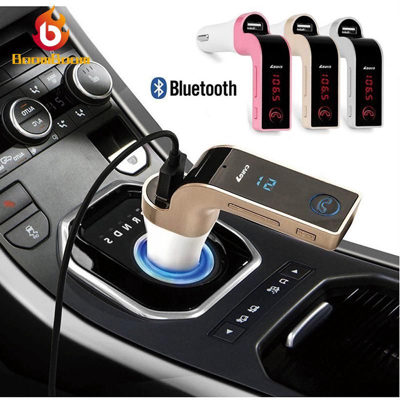 Máy MP3 phát tín hiệu radio FM BOOMBOOM G7 tích hợp sạc USB kết nối bluetooth cho xe hơi