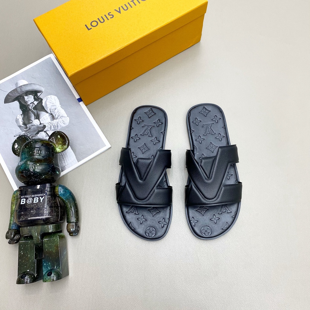 Dép lê quai ngang LV họa tiết LA fullbox size 38-42