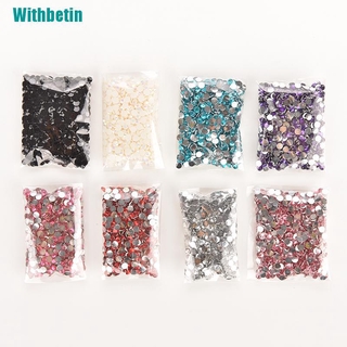 Set 1000 Hạt Pha Lê Tròn Mặt Phẳng 4mm Trang Trí Móng Tay DIY