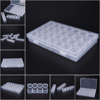 Hộp nhựa trong suốt 28 ngăn đựng trang sức
