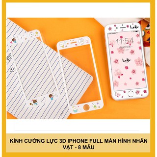 Kính cường lực 3d iphone Full màn hình nhân vật 2 12 mẫu D3-2