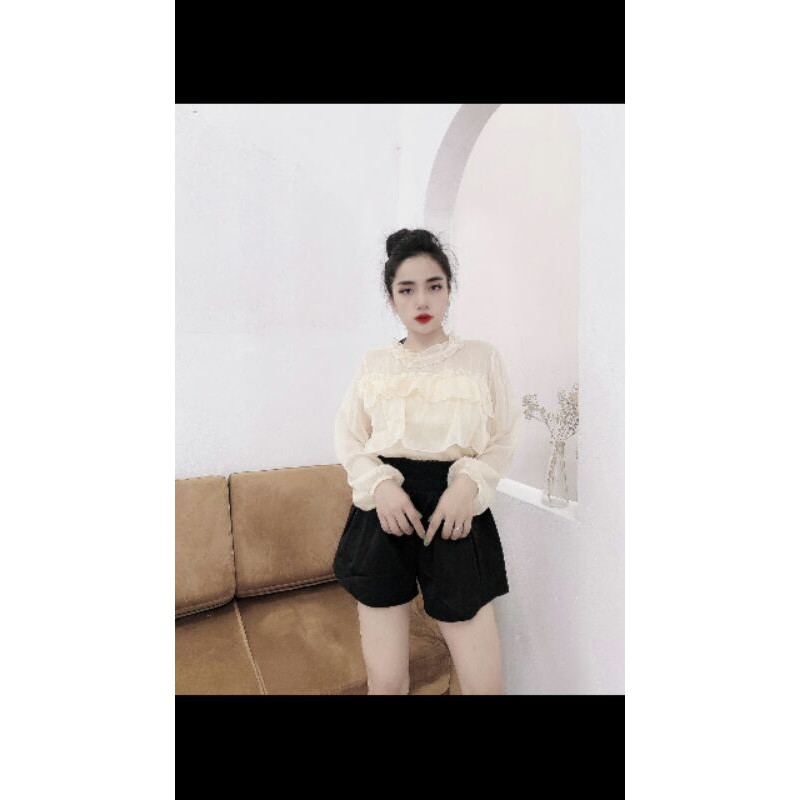 Áo voan lụa 2 lớp điệu đà, hàng chuẩn y hình