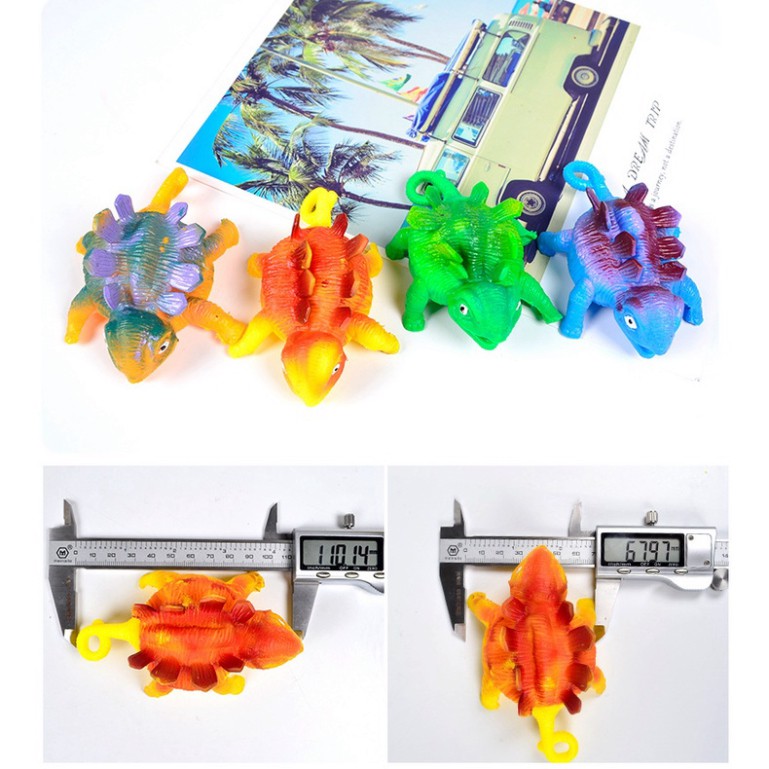 Squishy Gudetama bóp trút giận thú thổi bong bóng hình khủng long,động vật thú vị cho bé