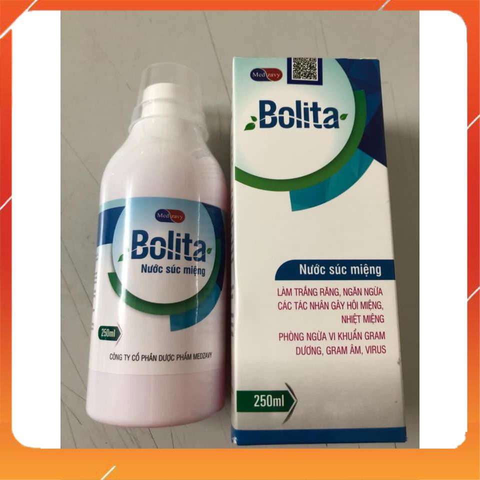 💥[GIÁ SỐC] Nước súc miệng Bolita 🔥- làm trắng răng, ngăn ngừa hôi miệng, hỗ trợ điều trị viêm nướu, viêm nha chu