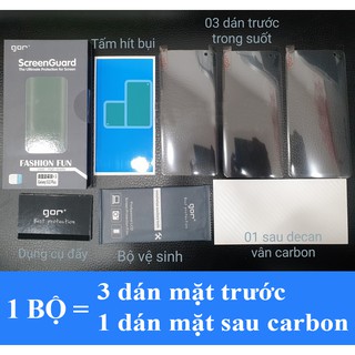 Bộ dán màn hình Samsung S10 Plus hiệu GOR (3 dán trước + 1 dán sau)