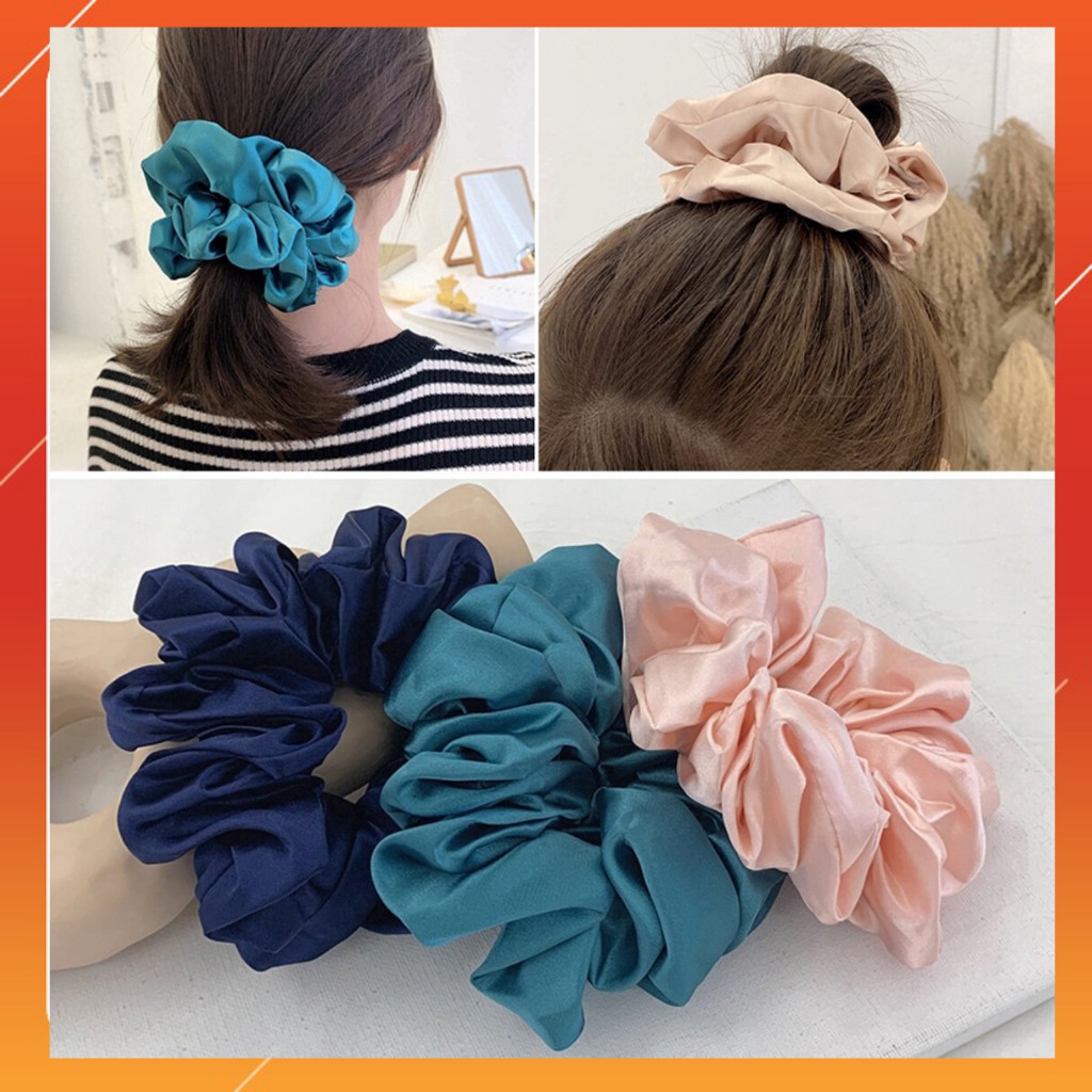 Dây buộc tóc Scrunchies &lt;3 FREESHIP &lt;3 Dây cột tóc Scrunchies siêu nhiều màu dễ thương