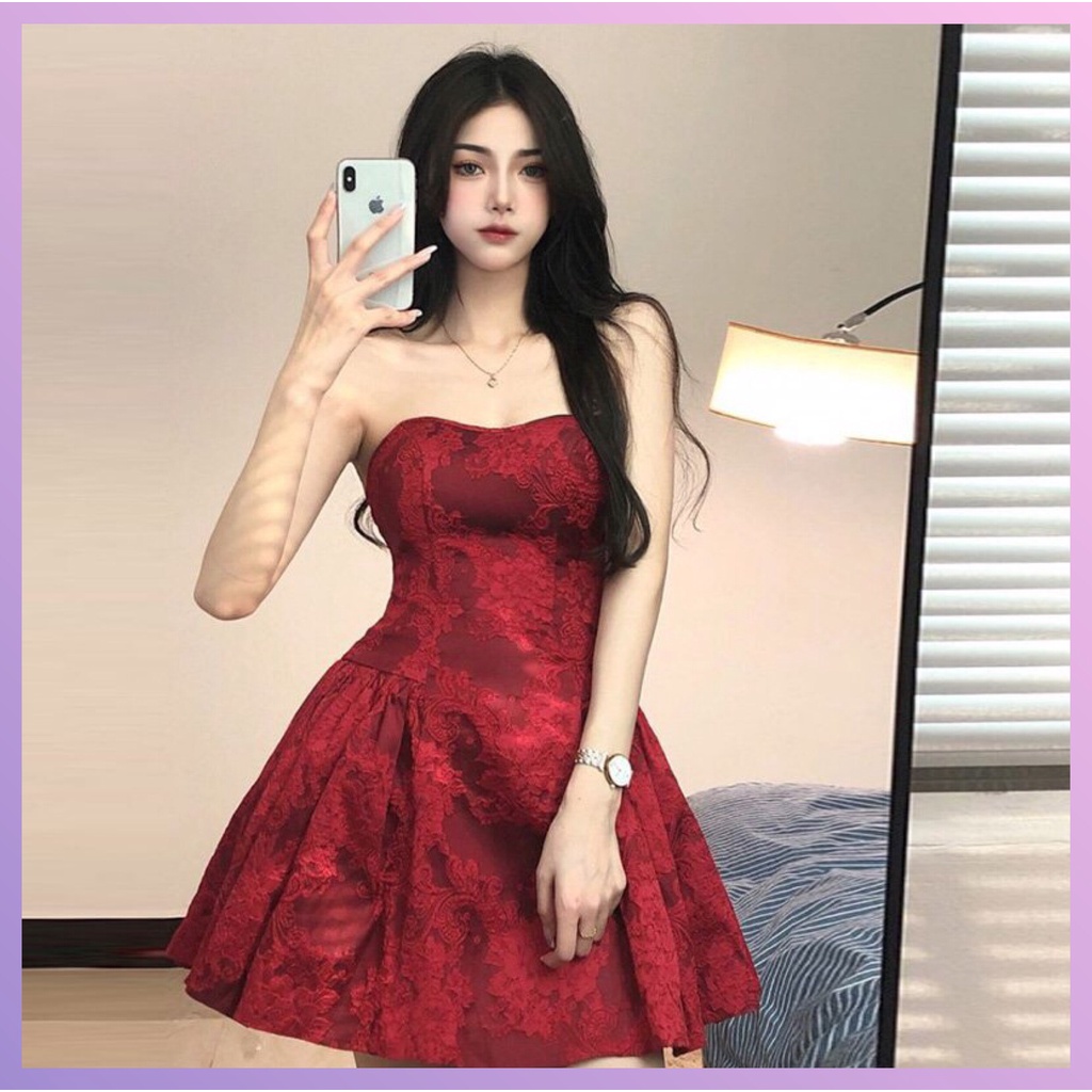 Đầm cúp ngực dáng xòe tiểu thư sexy gợi cảm Emilyshop