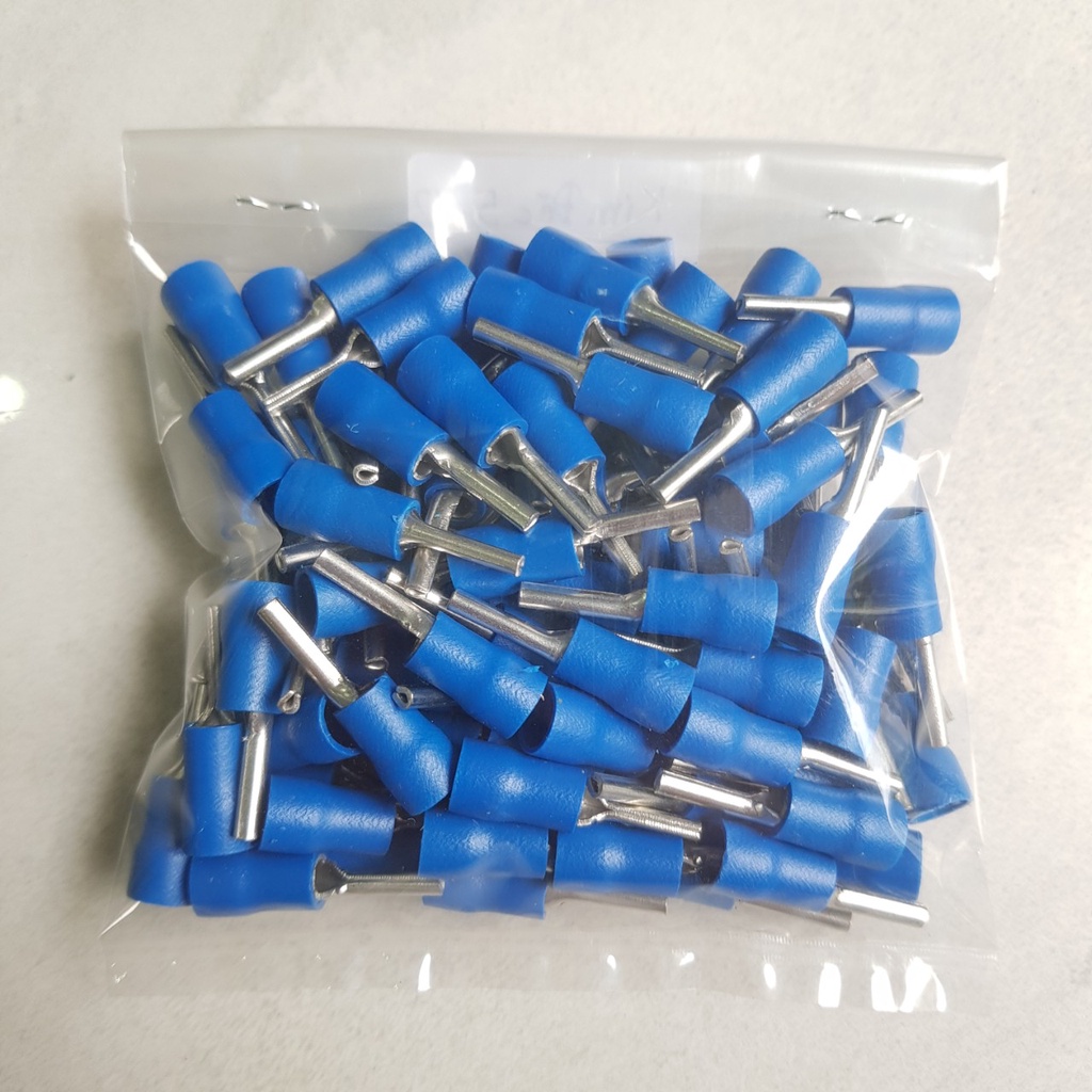 100 đầu cos kim đặc 5-12, cốt kim dặc 5-12,đầu cos dây điện, đầu cosse pin đặc PTV5-12, PVT5-12