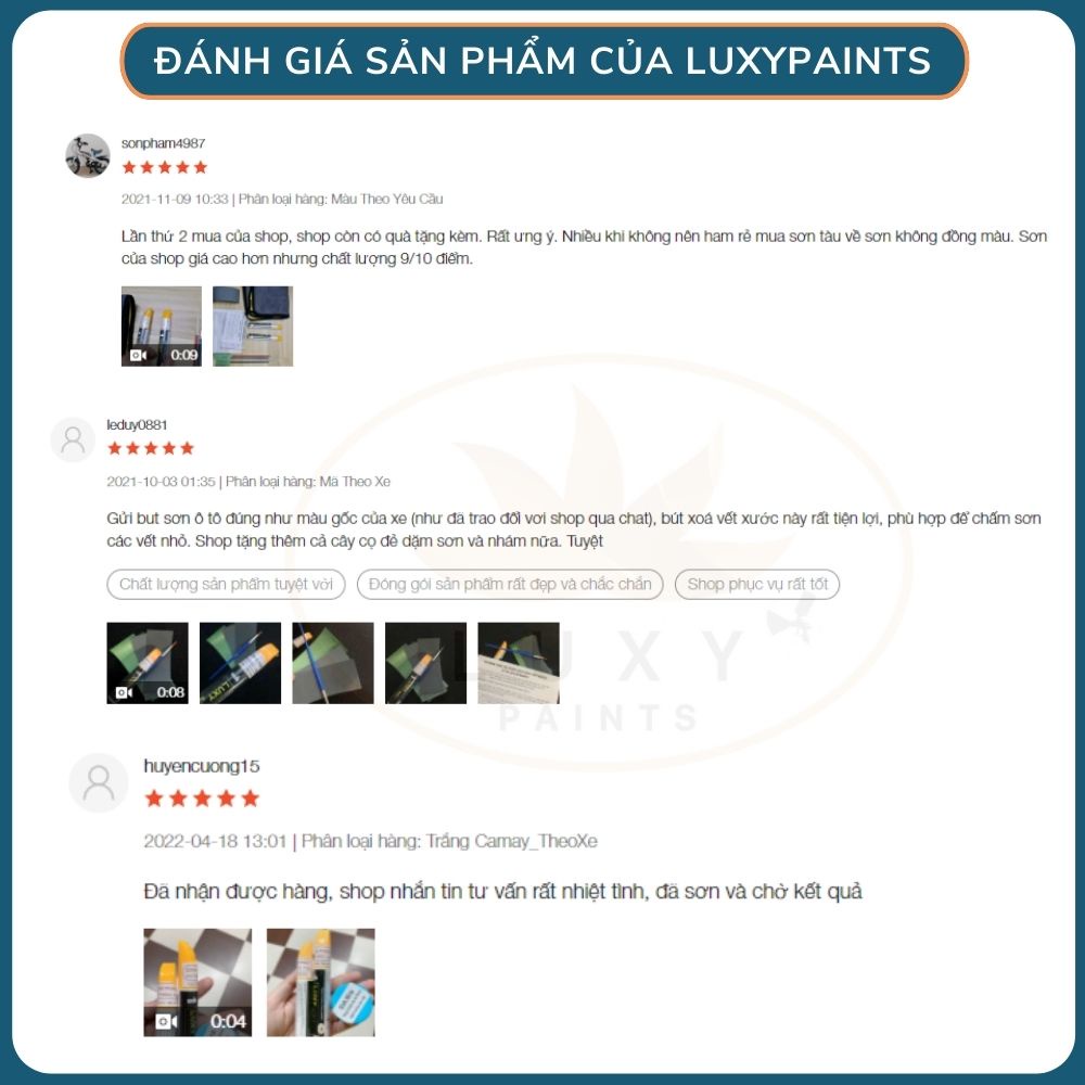 Bộ Kit Dặm Vết Xước Sơn Xe Ô Tô LUXYPAINTS Chuẩn Màu Tại Nhà, Bút Xoá Vết Xước Xe Ô Tô Bền Màu Tiện Lợi Hiệu Quả Cao