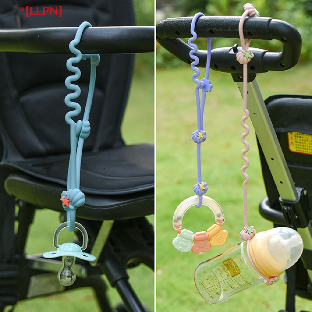 Dây Đeo Bình Sữa / Núm Vú Giả Bằng Silicon Mềm Chống Rơi Chống Thất Lạc Có Thể Điều Chỉnh Cho Bé