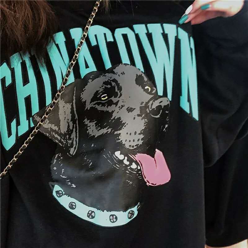 COZOK Áo sweater dáng rộng chiều dài vừa phải đa năng thời trang Hàn Quốc