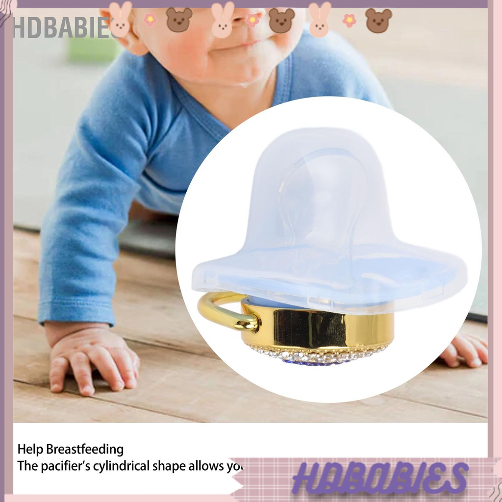 HDbabies Núm Vú Em Bé Hình Trái Tim Shinning Thạch Trẻ Sơ Sinh Giả Đậu Nành Mềm Nhẹ