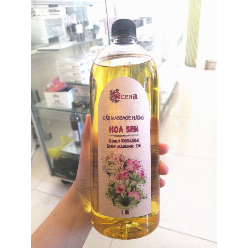 Tinh Dầu Massage Body Hoa Sen ACENA 1000ml dùng trong Spa