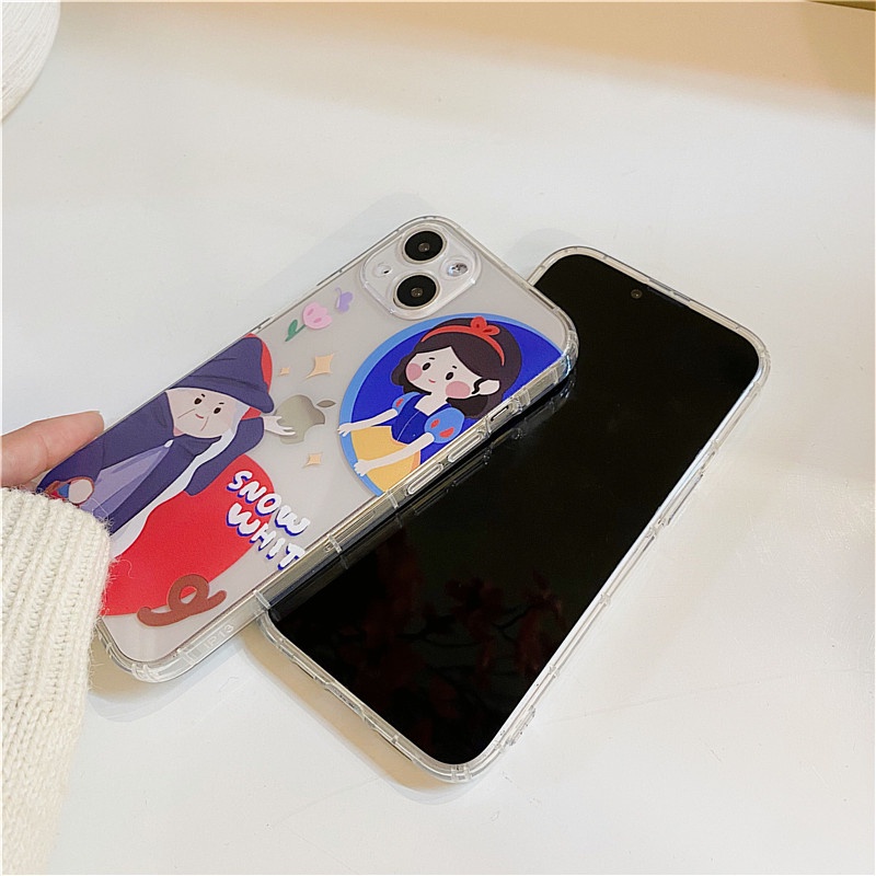 Ốp Điện Thoại Túi Khí Trong Suốt In Hình Công Chúa Disney Cho iPhone13proMax i12pro i11 i13 Xs Xr 8plus