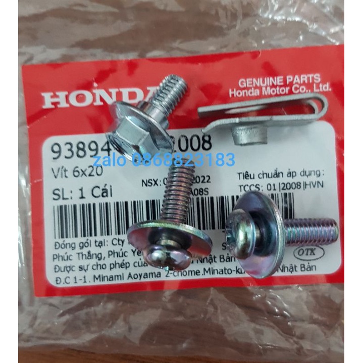 Bộ ốc bắt hộp bình ắc quy xe Dream Honda