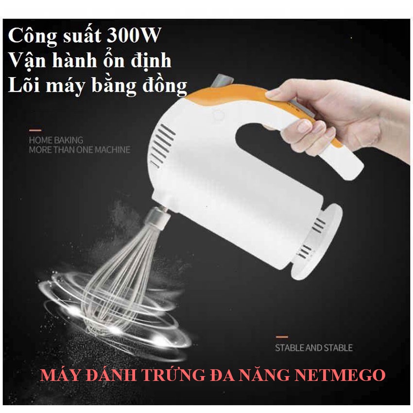 Máy đánh trứng cầm tay. Máy đánh trứng cầm tay Netmego N38D công suất 300w - 5 Cấp Độ, Bảo hành chính hãng toàn quốc