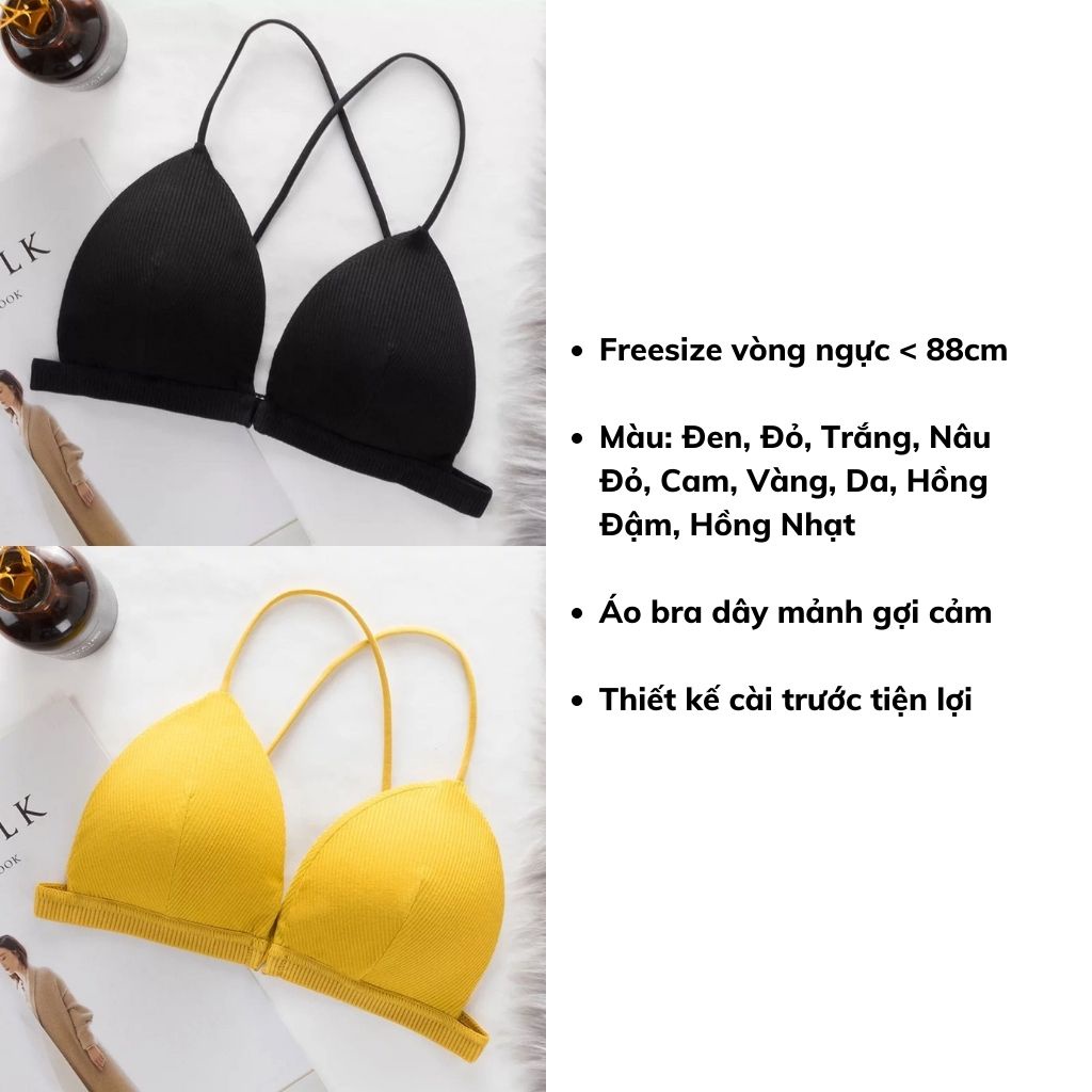 Áo bra nữ không gọng đẹp 2 dây chéo vai quyến rủ DEVARI B715