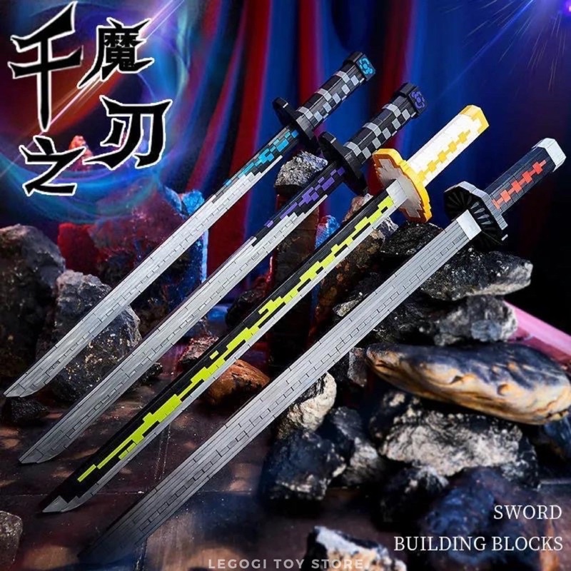 Đồ chơi lắp ráp Legogi SET KIẾM NHỎ - CÓ GIÁ ĐỠ xếp hình mô hình ghép