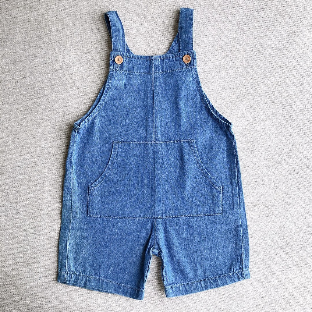 Quần Yếm Denim ZARA Có Túi Kangaroo Cho Bé Gái 1-4 Tuổi