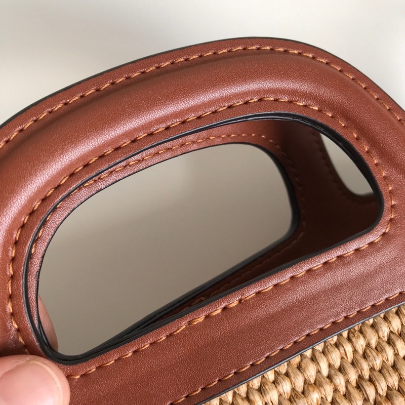 Túi xách nữ cao cấp thương hiêun Marni da thật cao cấp phối cói