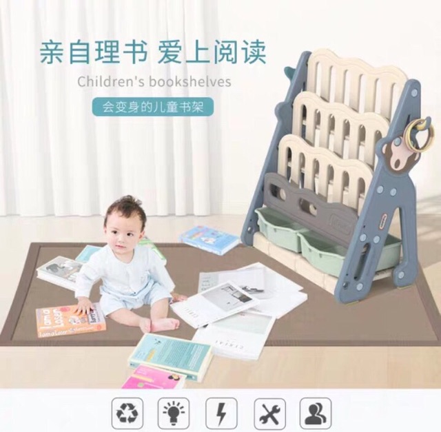 Kệ sách khỉ con trang trí phòng trẻ em