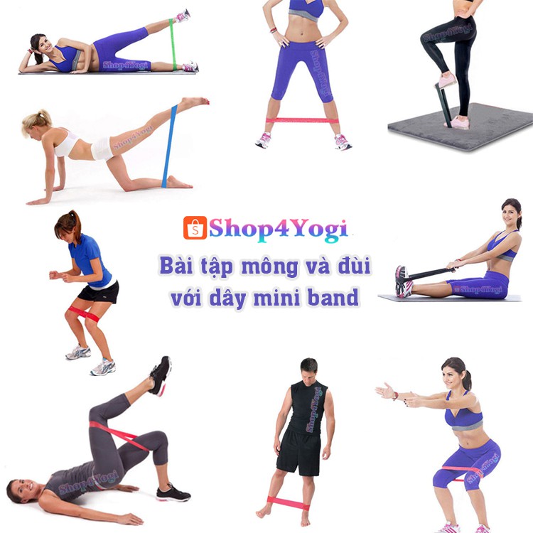 Dây kháng lực Miniband Tập Mông, Đùi, Tay, Vai | Dây Swat Tập Yoga Và GYM