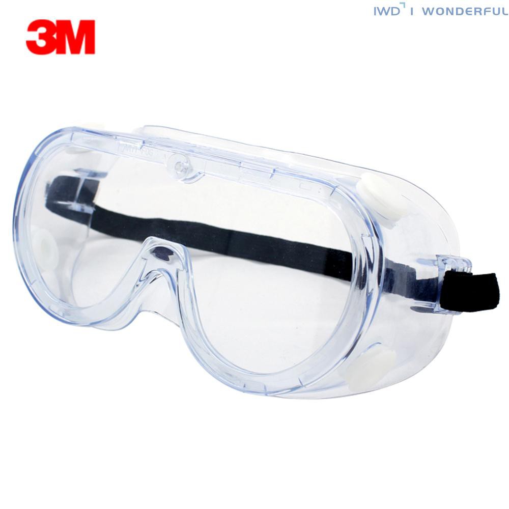IWD 1pc 3M 1621AF Safety Glasses Protective Eyewear Headband Anti-Fog Goggles Droplets Impact Resistance Lens with Air Vent UV Protection