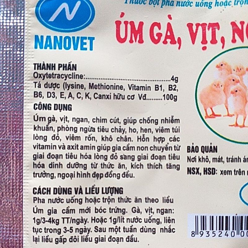 Úm gà vịt ngan ngỗng chim ,cút th.uốc bổ cho tinh nhanh chân to for pet thú y, hàng xịn