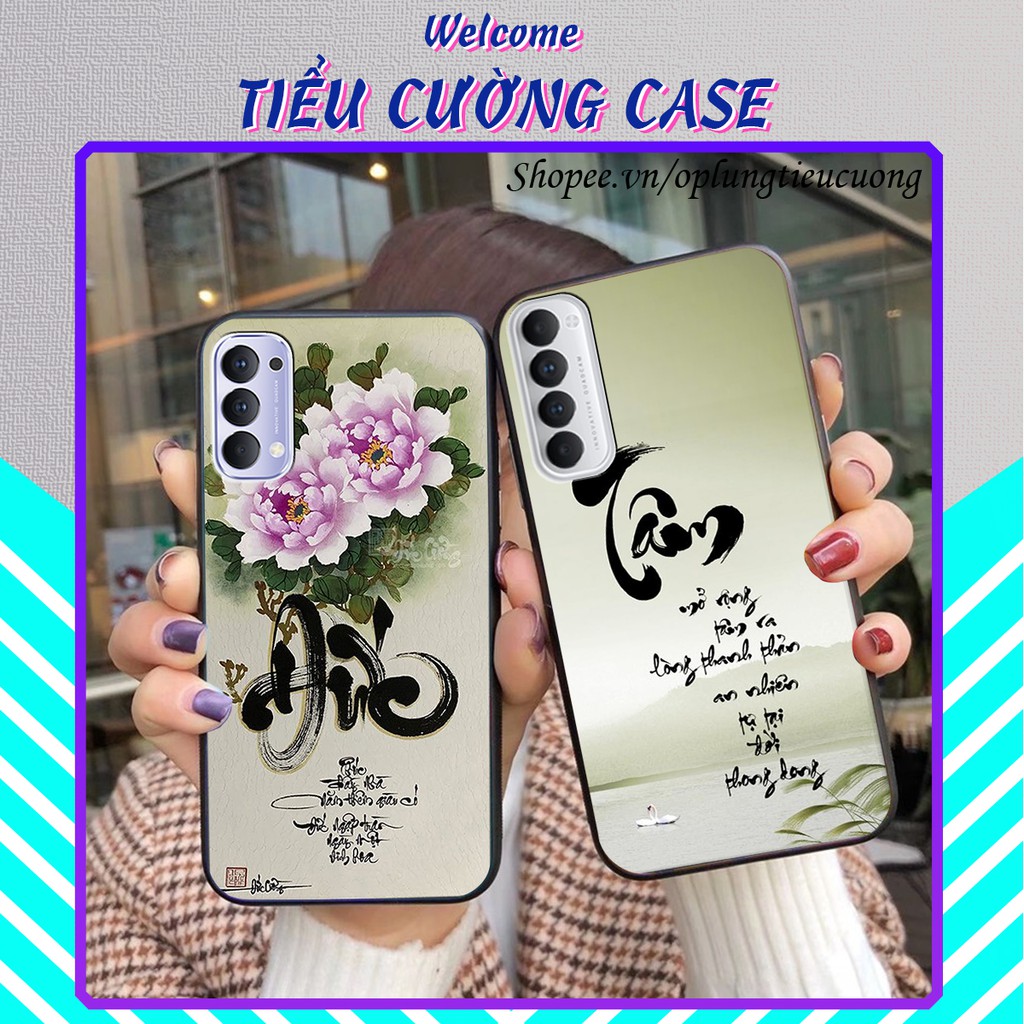 Ốp điện thoại Oppo Reno 4/Reno 4 Pro/Reno 5 in hình "Thư pháp"cực đẹp phù hợp với mọi độ tuổi
