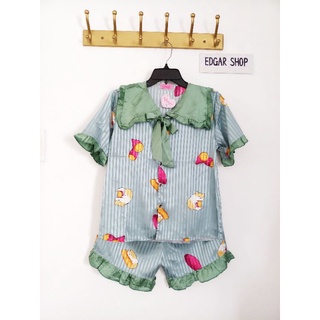 [CÓ VIDEO] Bộ ngủ lụa Pijama đùi, đồ bộ mặc nhà nữ lụa satin