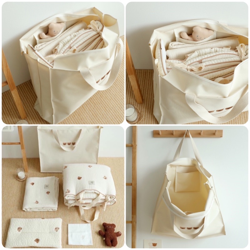 TÚI ĐỰNG ĐỆM GẤP GỌN, GỐI NẰM, CHĂN CHÍNH HÃNG CHEZBEBE -  MADE IN KOREA