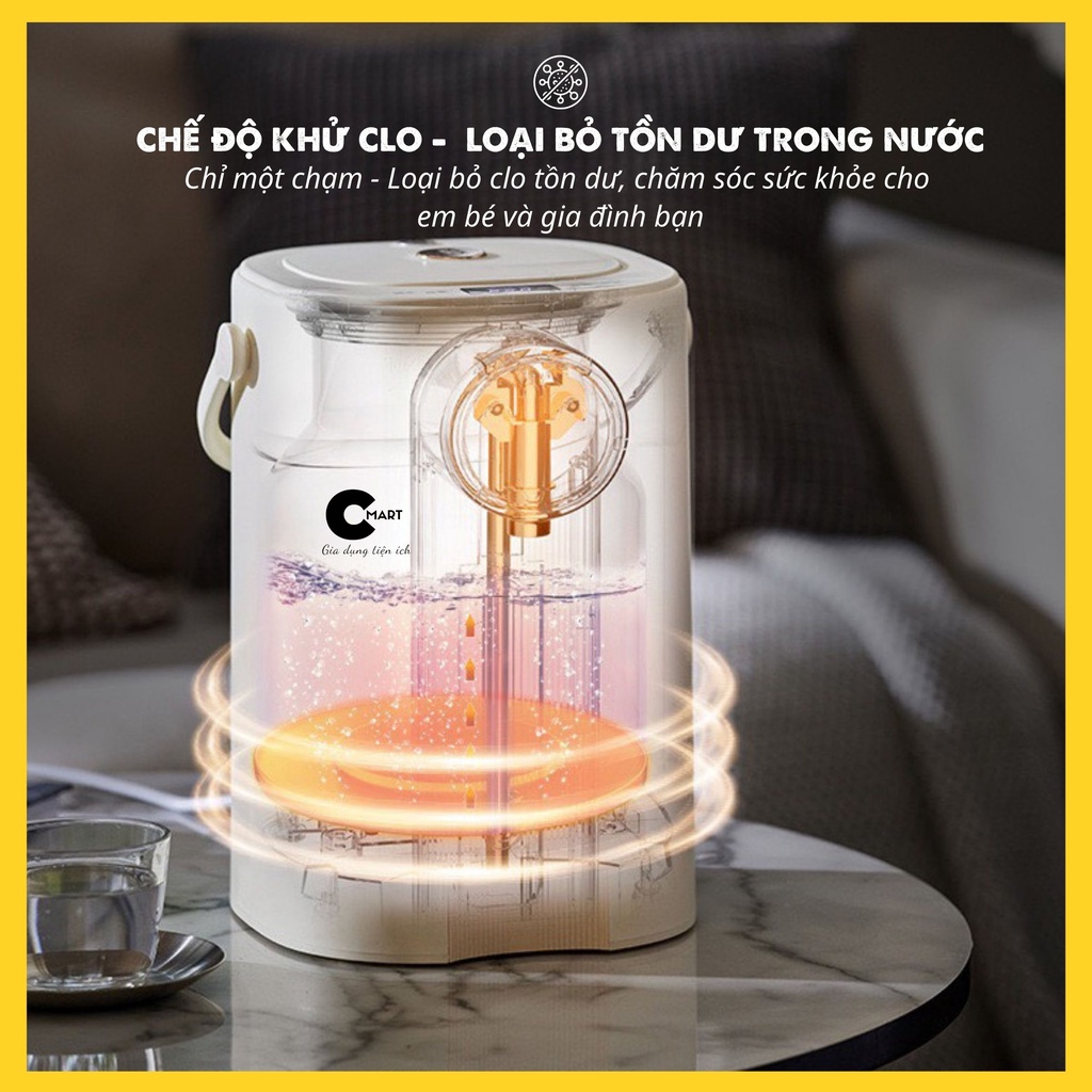Bình Thuỷ Điện Đun Sôi Giữ Nhiệt Tự Động Khử Clo Dung tích 5L BEAR ZDH-H50E1