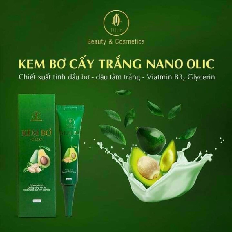 Combo 2 Hộp Kem Bơ Cấy Trắng Nano Olic- Kem Bơ Olic( Cam kết chính hãng 100%)