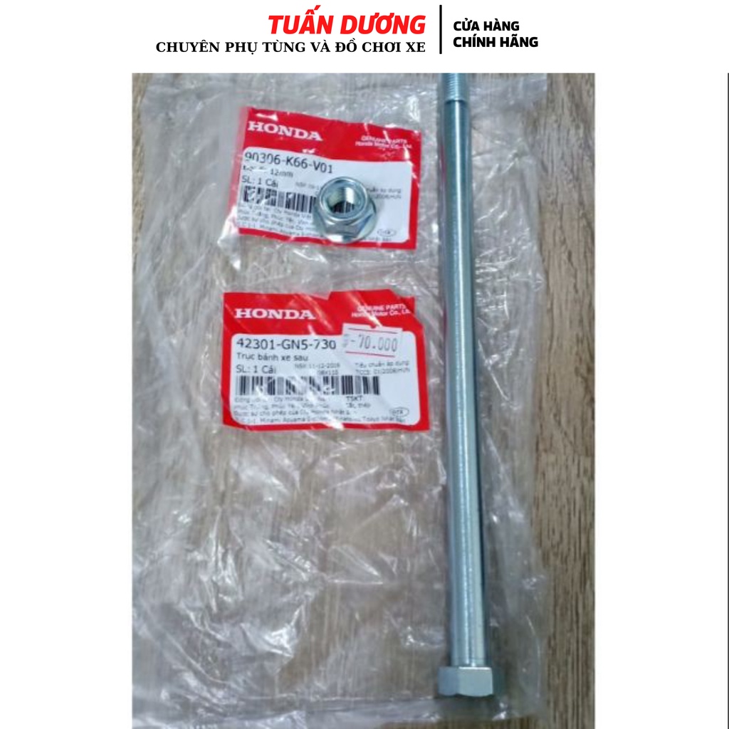 Trục Bánh Sau Xe Honda Dream Cao Cấp [ CHÍNH HÃNG ] - Trục Bánh Sau Lắp Dream Thái Dream Việt, Super Dream