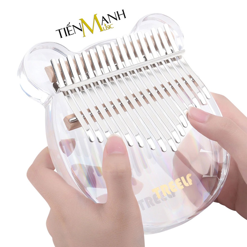 Đàn Kalimba Treelf TF-17CB, TF-17CRB, TF-17C - 17 Phím Acrylic Trong Suốt TF17CB Gấu, TF17CRB Màu Cầu Vồng, TF17C Mèo