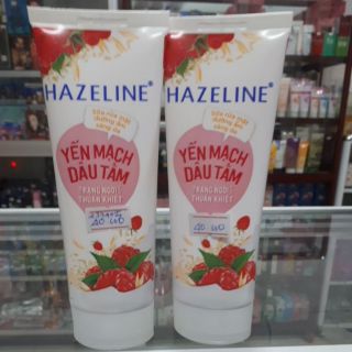 SỮA RỬA MẶT "HAZELINE YẾN MẠCH+DÂU TẰM"100GR GIÚP DƯỠNG ẨM &SÁNG DA!