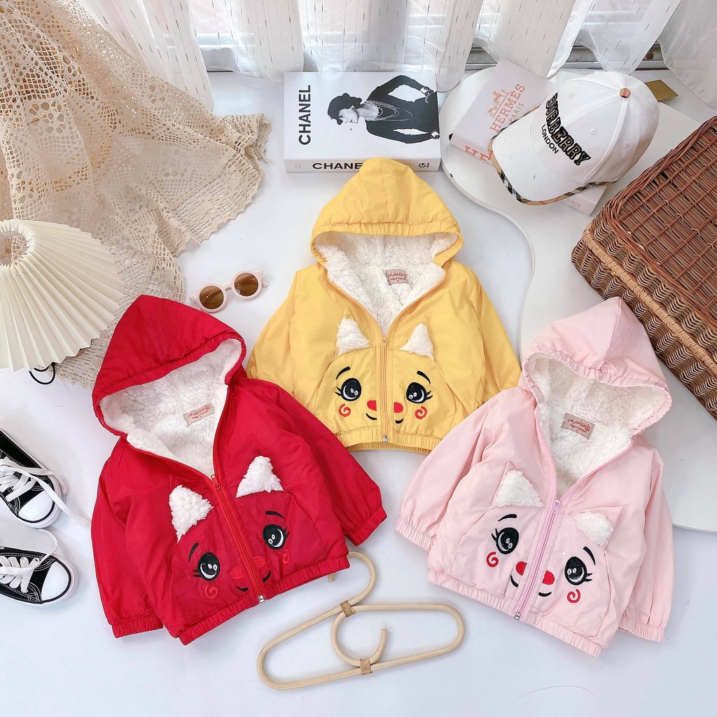[Mã 11FASHIONSALE1 giảm 10k đơn 50k] Áo mèo lót lông bé gái