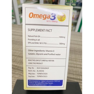 DẦU CÁ OMEGA3 - NEWZELAN LỌ 100v